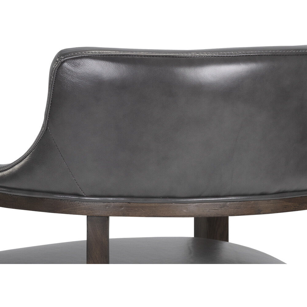 Brylea Brown / Brentwood Charcoal Leather Dining Armchair
